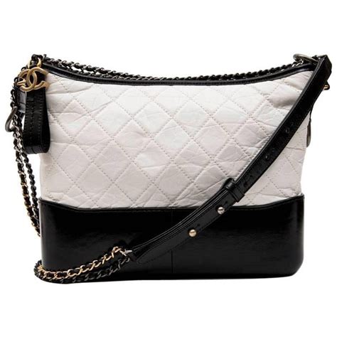 chanel bag white black|chanel gabrielle bag black.